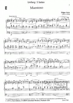 Maestoso von Edgar Arro für Orgel im Alle Noten Shop kaufen