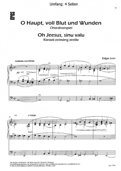 O Haupt, voll Blut und Wunden von Edgar Arro 