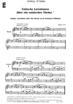 Einfache Variationen von Edgar Arro 