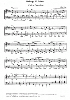 Kleine Sonatine von Villem Kapp 