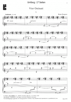 Vier Ostinati & Ritornell (a-moll) (Klavier) von René Eespere im Alle Noten Shop kaufen