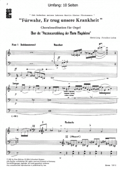 Fürwahr, Er trug unsere Krankheit von Henning Frederichs 