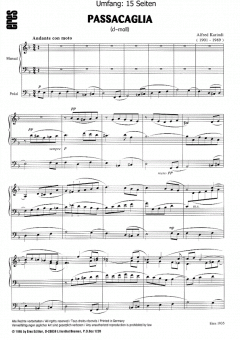 Passacaglia (d-moll) (Orgel) von Alfred Karindi im Alle Noten Shop kaufen