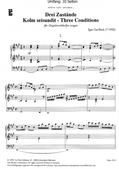 Drei Zustände (Orgel) von Igor Garshnek im Alle Noten Shop kaufen