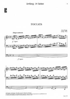 Toccata (Orgel) von Artur Kapp im Alle Noten Shop kaufen