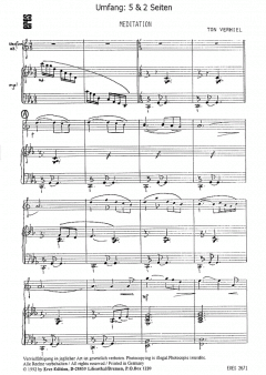 Meditation (Alt-Saxophon, Orgel) von Ton Verhiel 