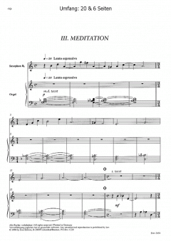 Quatre piéces (Saxophon, Orgel) von Hans-Martin Limberg 
