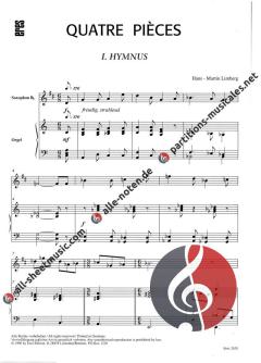 Quatre piéces (Saxophon, Orgel) von Hans-Martin Limberg 
