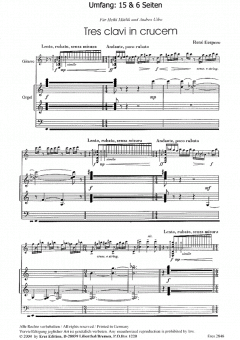 Tres clavi in crucem (Gitarre und Orgel) von René Eespere 