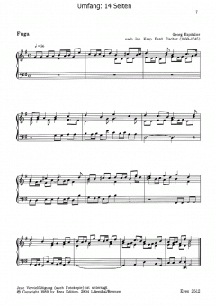 Sieben Präludien und sieben Fugen von Georg Espitalier 