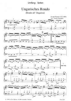 Ungarisches Rondo von Joseph Haydn 
