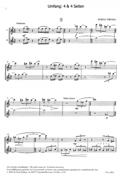 Drei kleine Stücke für zwei Flöten von Andres Vahisalu im Alle Noten Shop kaufen