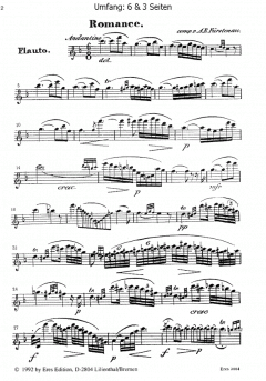 Romance in F Op. 108, No. 2 von Anton Bernhard Fürstenau für Flöte und Klavier im Alle Noten Shop kaufen