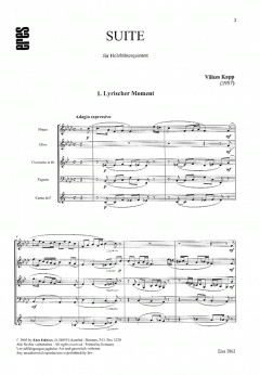 Suite für Holzbläserquintett von Villem Kapp im Alle Noten Shop kaufen