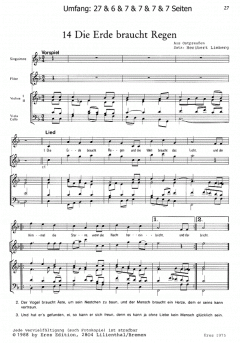 Wenn alle Brünnlein fliessen (Streichquartett, Flöte (ad lib.) von Heribert Limberg im Alle Noten Shop kaufen