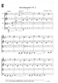 Streichquartett Nr. 2 von Ester Mägi im Alle Noten Shop kaufen