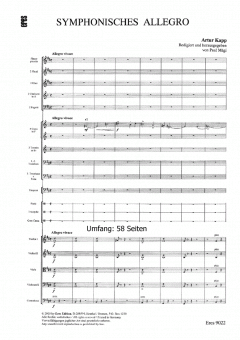 Symphonisches Allegro (Orchester/Partitur) von Artur Kapp 
