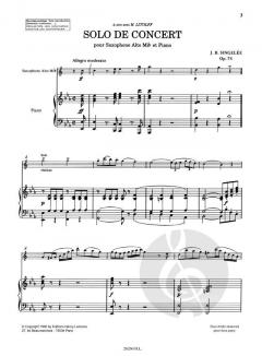 Solo de concert op. 74 / Fantaisie Brillante op. 86 von Jean Baptiste Singelee 