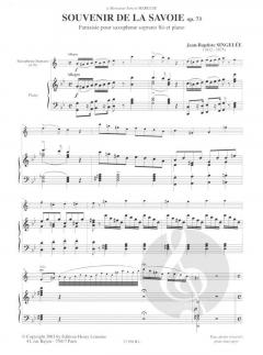 Souvenir de la Savoie op. 73 von Jean Baptiste Singelee 