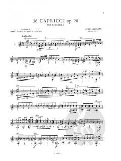 36 Capricci Op. 20 von Luigi Legnani 