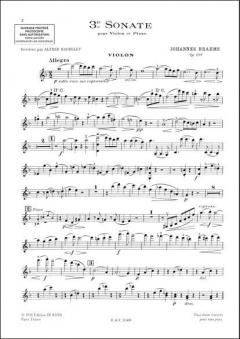 Sonate Nr. 3 Op. 108 von Johannes Brahms für Violine und Klavier im Alle Noten Shop kaufen