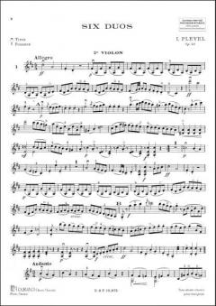 6 Duos Op. 48 von Ignaz Pleyel 