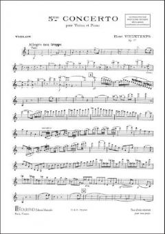 Concerto Nr. 5 Violon/Piano von Henri Vieuxtemps 