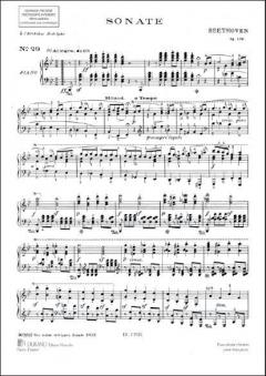 Sonate En Si B Majeur Op. 106 Nr.29 Piano von Ludwig van Beethoven 
