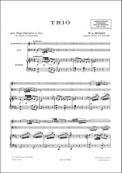 Trio KV 498 pour Piano, Clarinette (Ou Violon) E (W.A. Mozart) 