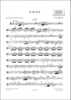 Trio KV 498 pour Piano, Clarinette (Ou Violon) E (W.A. Mozart) 