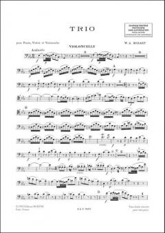 Trio KV 498 pour Piano, Clarinette (Ou Violon) E (W.A. Mozart) 