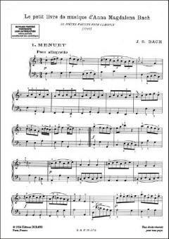 Klavierbüchlein für Anna Magdalena Bach im Alle Noten Shop kaufen - DUR-DC10492