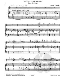 Israeli Concertino von George Perlman 