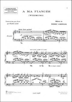 A Ma Fiancee Op. 25 Nr.1 Piano von Robert Schumann 