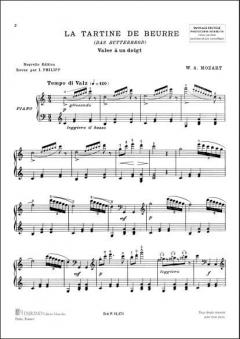 Tartine De Beurre Piano von Wolfgang Amadeus Mozart 