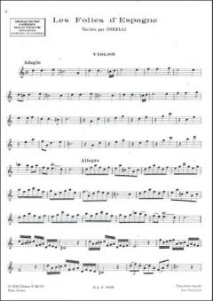 Folies D'espagne von Arcangelo Corelli für Violine und Klavier im Alle Noten Shop kaufen