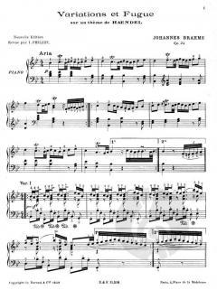 Variations Op. 24 Piano von Johannes Brahms 