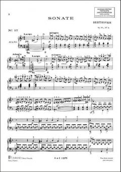 Sonate En Re Mineur Op. 31 Nr.2 Nr.17 Piano von Ludwig van Beethoven 