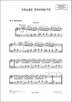 Valse Favorite Piano von Wolfgang Amadeus Mozart 