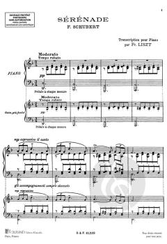Serenade, Transcription pour Piano Par Franz Liszt von Franz Schubert 