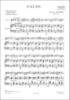 Valse Op. 39 Nr. 15 von Johannes Brahms für Violine und Klavier im Alle Noten Shop kaufen