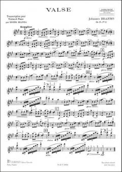 Valse Op. 39 Nr. 15 von Johannes Brahms für Violine und Klavier im Alle Noten Shop kaufen