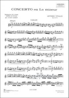 Concerto Op. 3 Nr. 6 En La M Violon/Piano von Antonio Vivaldi 