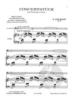 Concertstuck von Robert Schumann für Violoncello und Klavier im Alle Noten Shop kaufen