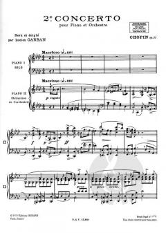 Deuxieme Concerto En Fa Mineur von Frédéric Chopin 