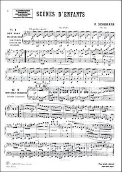 Scenes D'enfants Piano 4 Mains von Robert Schumann 