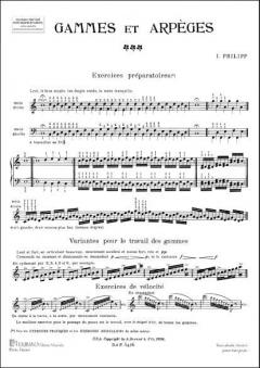 Gammes et Arpeges Piano von Franz Philipp 