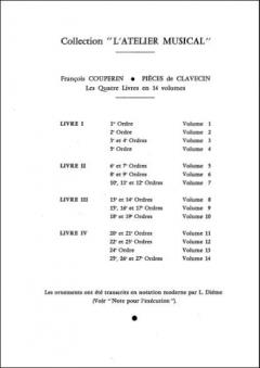 Pieces De Clavecin Vol. 4/2 von François Couperin 