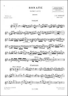 SONATE Nr. 7 LIVRE V EN MI m VIOLON/PIANO (D'INDY von Jean-Baptiste Senaillé 