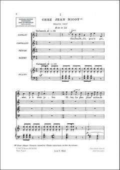 Chez Jean Nicot Choeur (Maurice Emmanuel) 